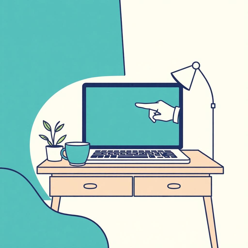 Illustration d’une assistance informatique à domicile